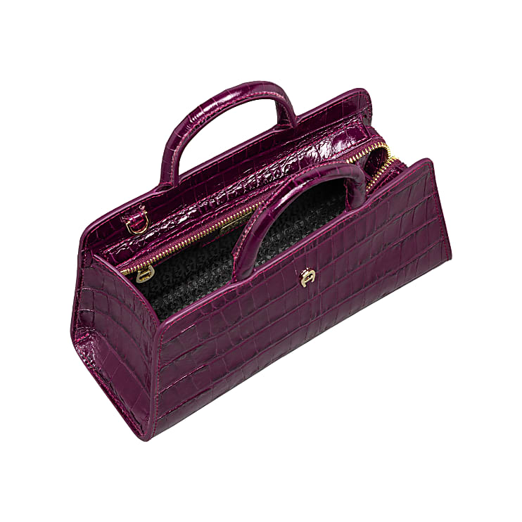 Cybill Coccodrillo Stretch S Plum Taschen Damen Aigner