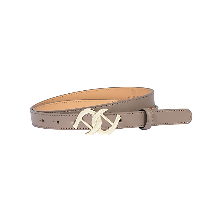 Logo belt 2 cm taupe - Belts - Women - Aigner
