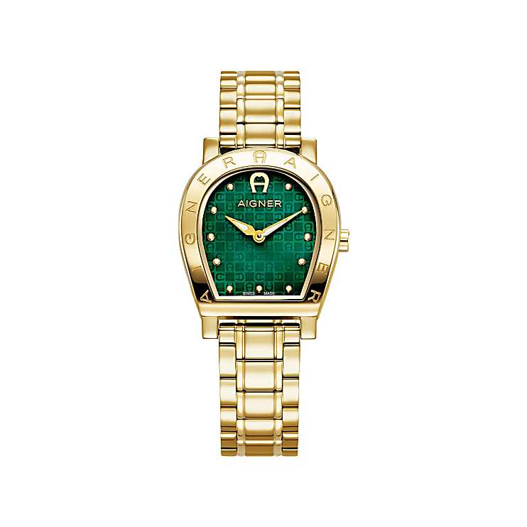 Ladies watch Daiana gold green hunter green Watches Women Aigner