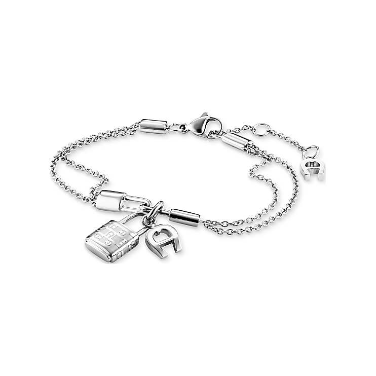 Silver lock bracelet sales