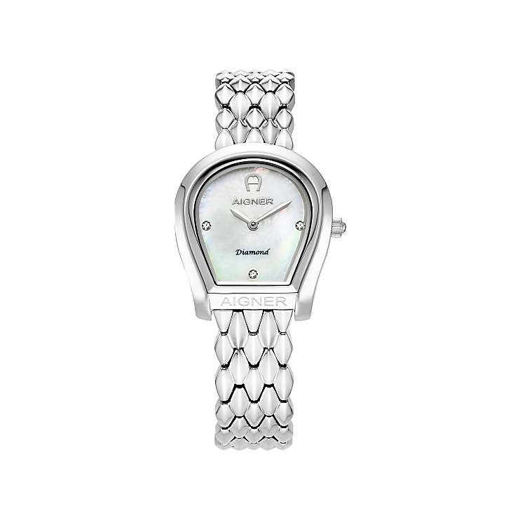 Ladies watch Bitonto Diamond Silver silver coloured Watches Women Aigner