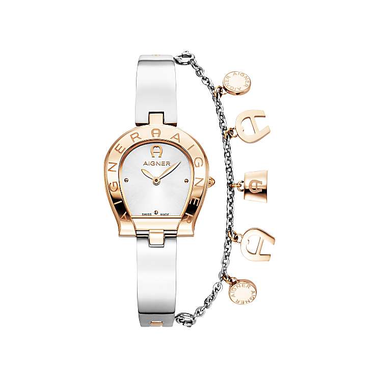 Ladies watches silver and rose gold sales