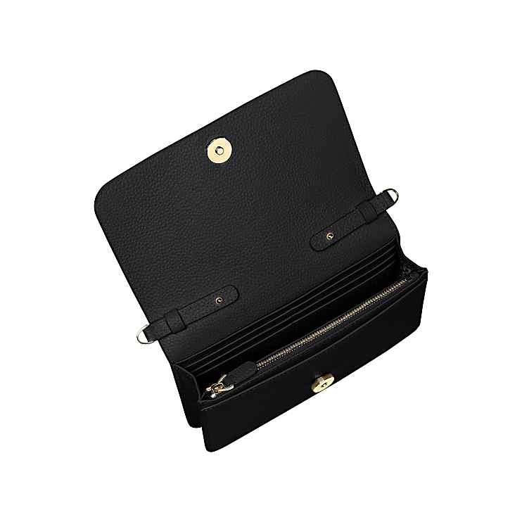 Wallet on Chain Black Lederaccessoires Damen Aigner