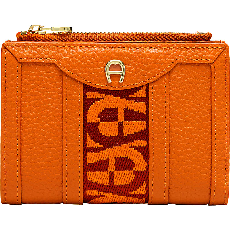 Orange outlet wallet womens