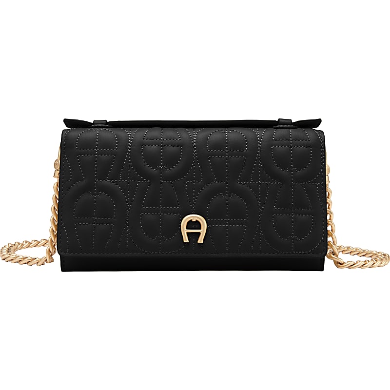 Wallet on Chain mit Henkel Black - Lederaccessoires - Damen - Aigner