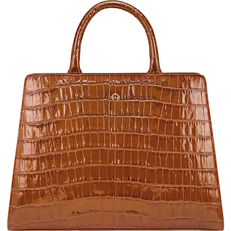 Cybill Coccodrillo Handtasche M Cognac Brown - Taschen - Damen 