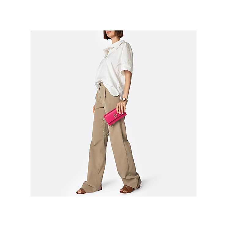 Wallet on Chain mit Henkel Burgundy Lederaccessoires Damen Aigner