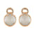 A-Logo Earrings with MOP Rosegold
