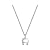 Necklace with ornamented A-Logo Pendant Silver