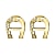 A-Logo Earrings with Crystal Stones Gold