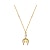Necklace with horseshoe and pearls gold