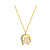 Necklace with A logo and pearl flower gold