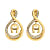 Earrings infinity with A logo gold