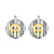 Earrings GIULIA two-tone with crystals