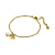 Bracelet with A-Logo and flower gold