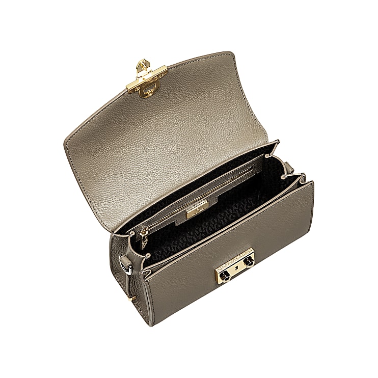 mina large logo shoulder bag