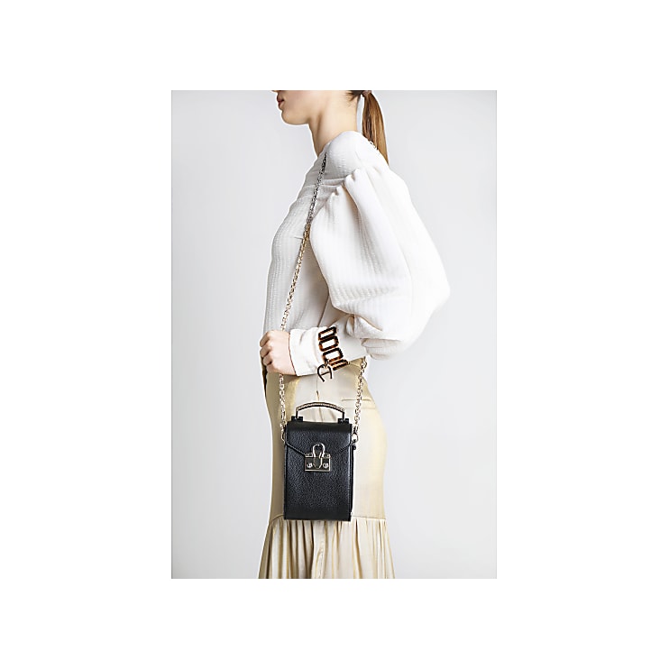 mina large logo shoulder bag