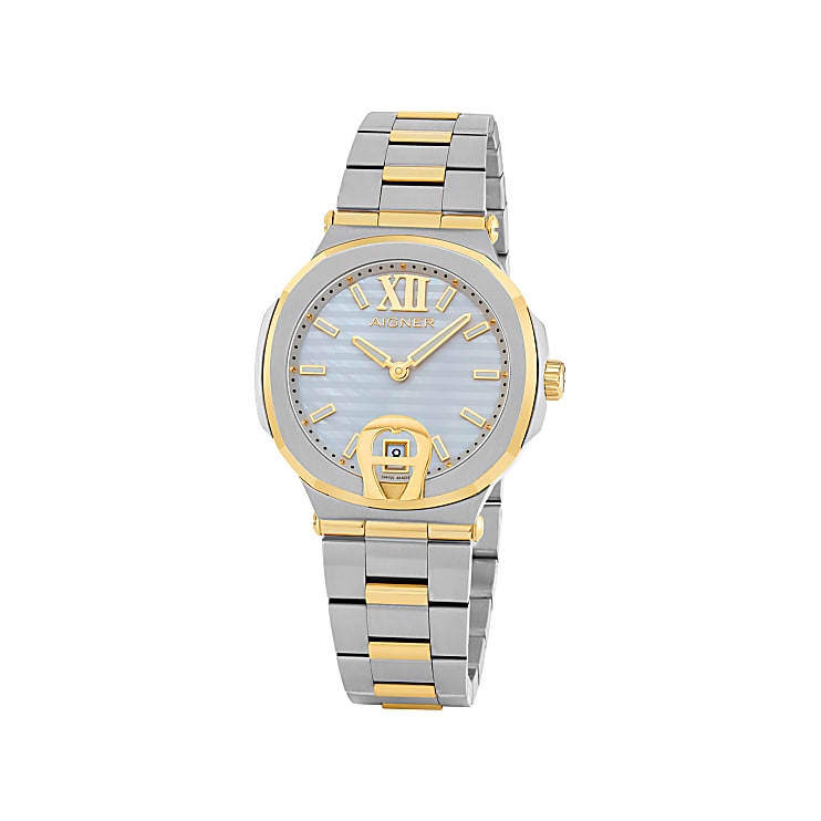 Ladies Watch Taviano Gold Silver Multicolour Aigner
