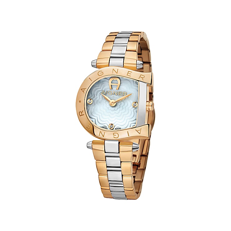 Ladies Watch Arco Gold Silver Multicolour Aigner