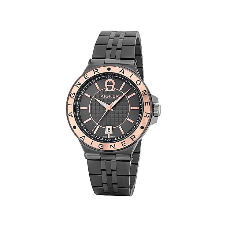 Mens Watch Trieste Black Rosegold Multicolour Watches Men Aigner