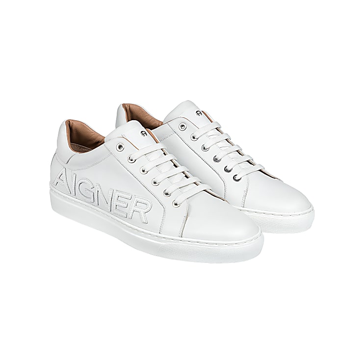 David Sneaker with AIGNER-Logo white - AIGNER
