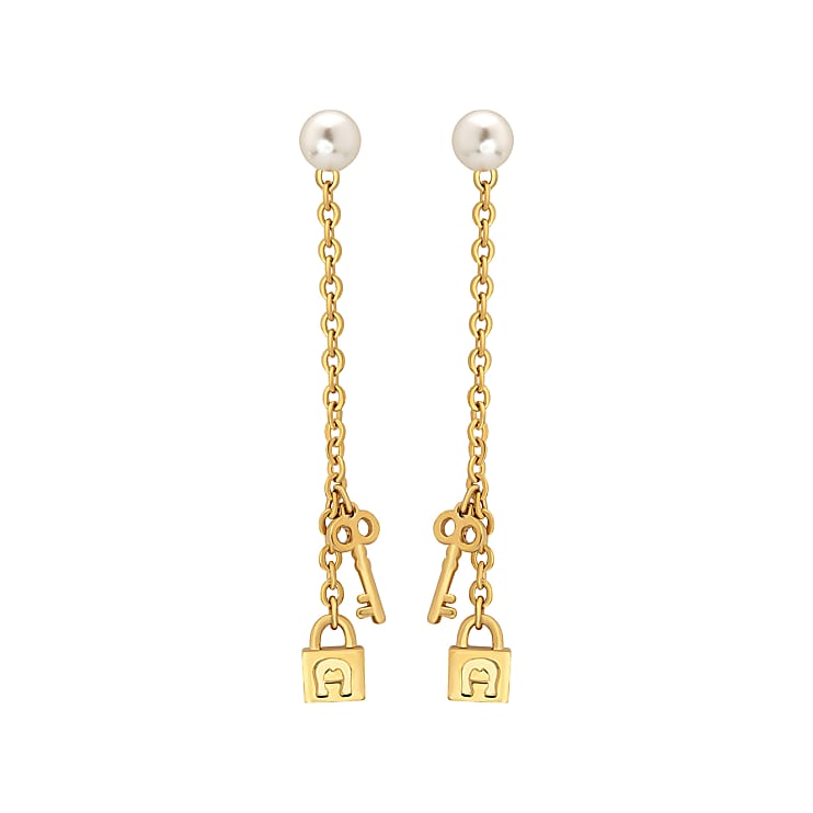 A-logo earrings with pearls