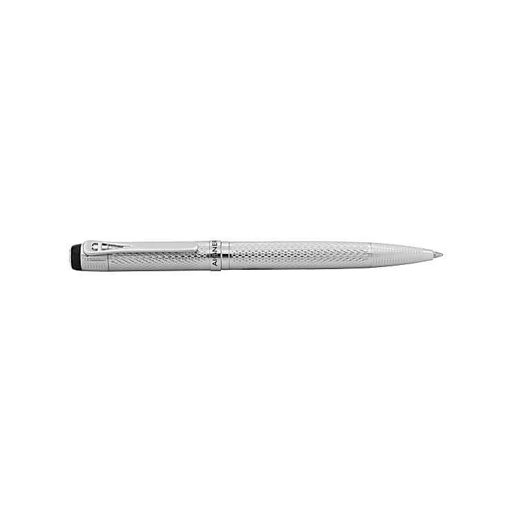 Kugelschreiber mit Rautenmuster Silber