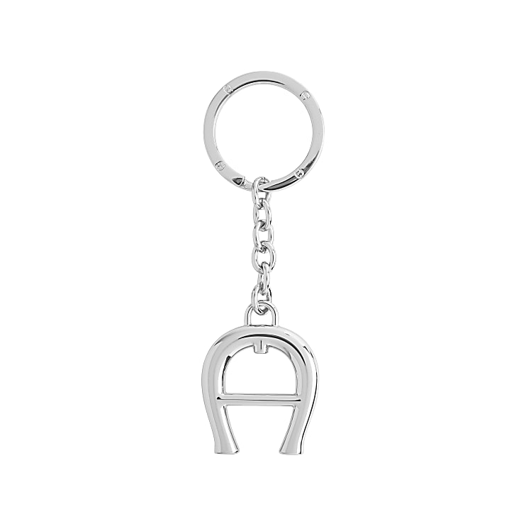 Logo Key Ring Silver Aigner