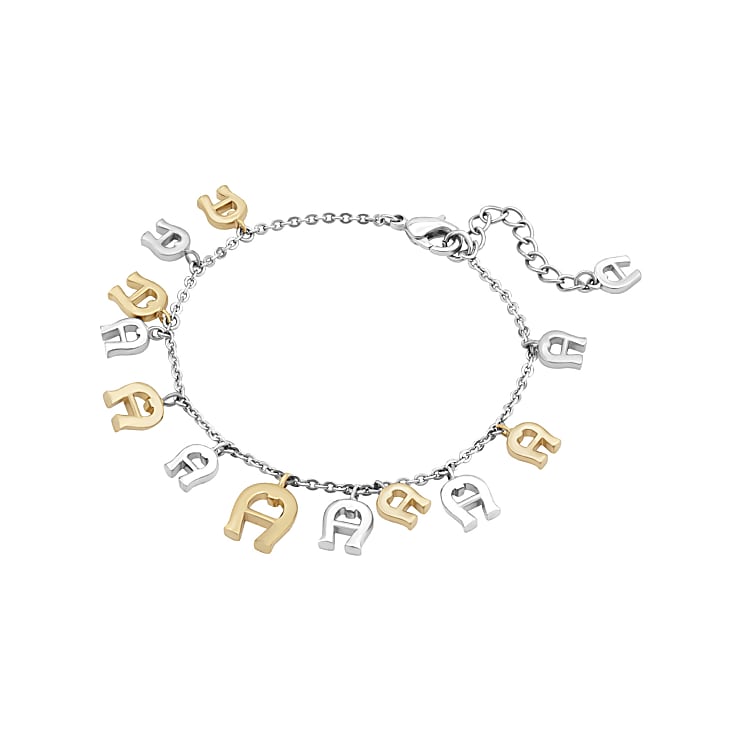 Bracelet A-logo silver-gold