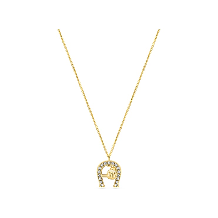Necklace with A-Logo and ladybug gold