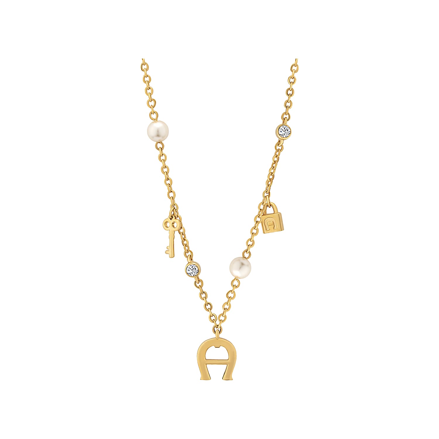 A-Logo necklace with charms