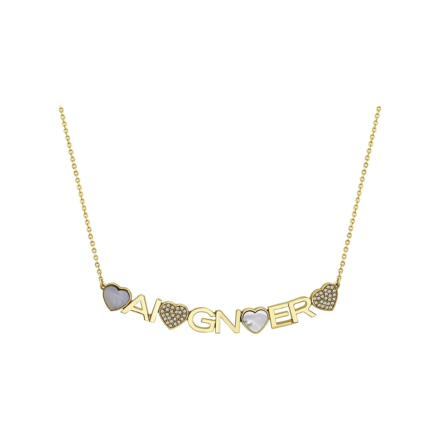 Halskette mit AIGNER Schriftzug Gold