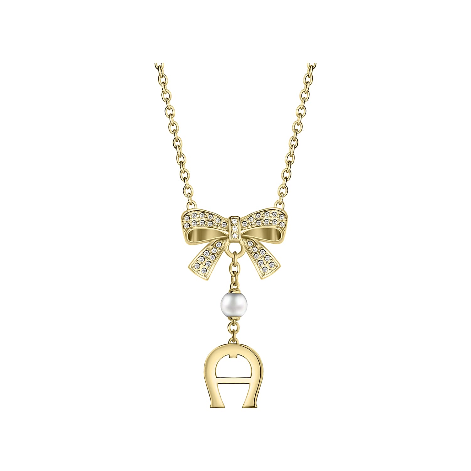 Necklace with bow gold