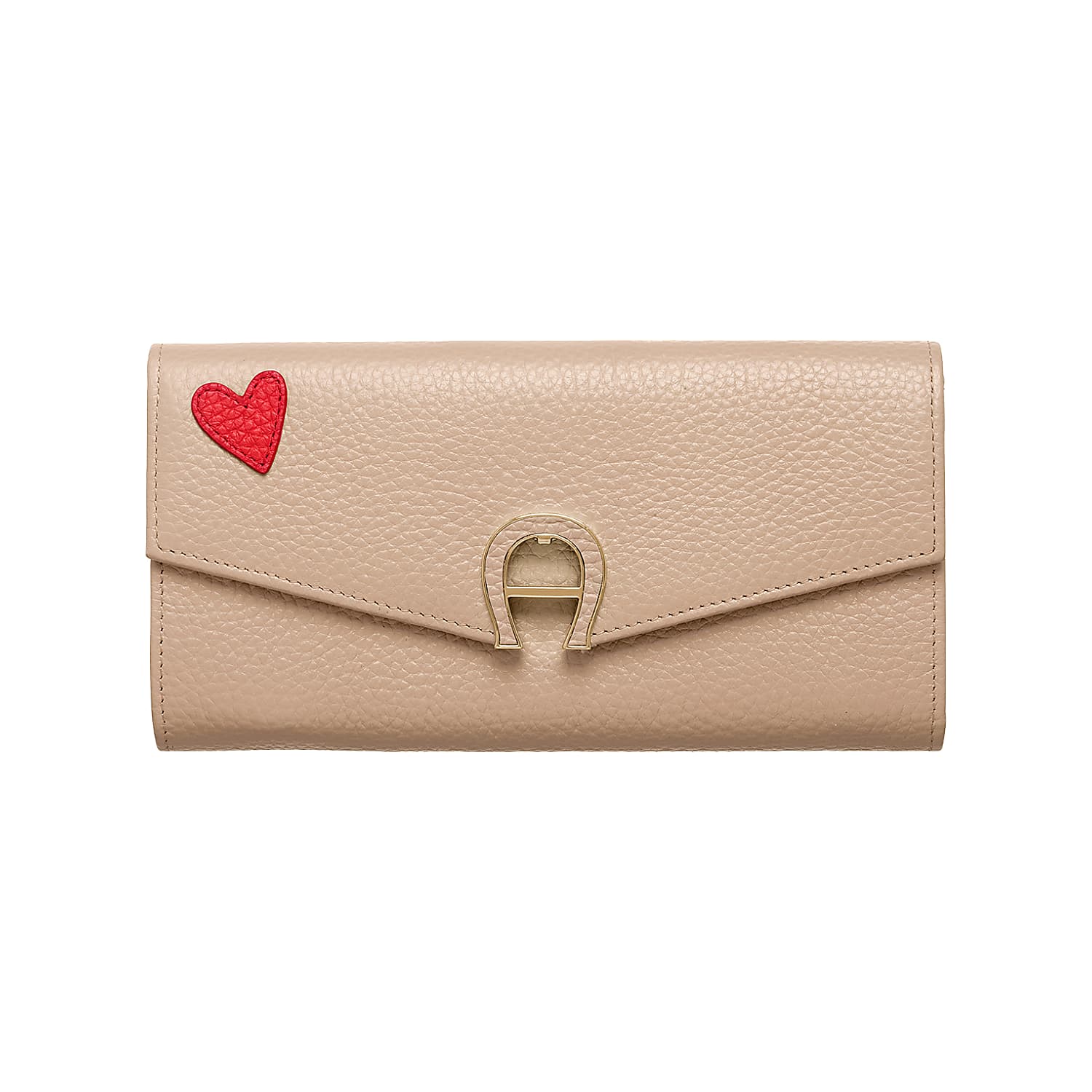 Banknote- and card case with heart sticker