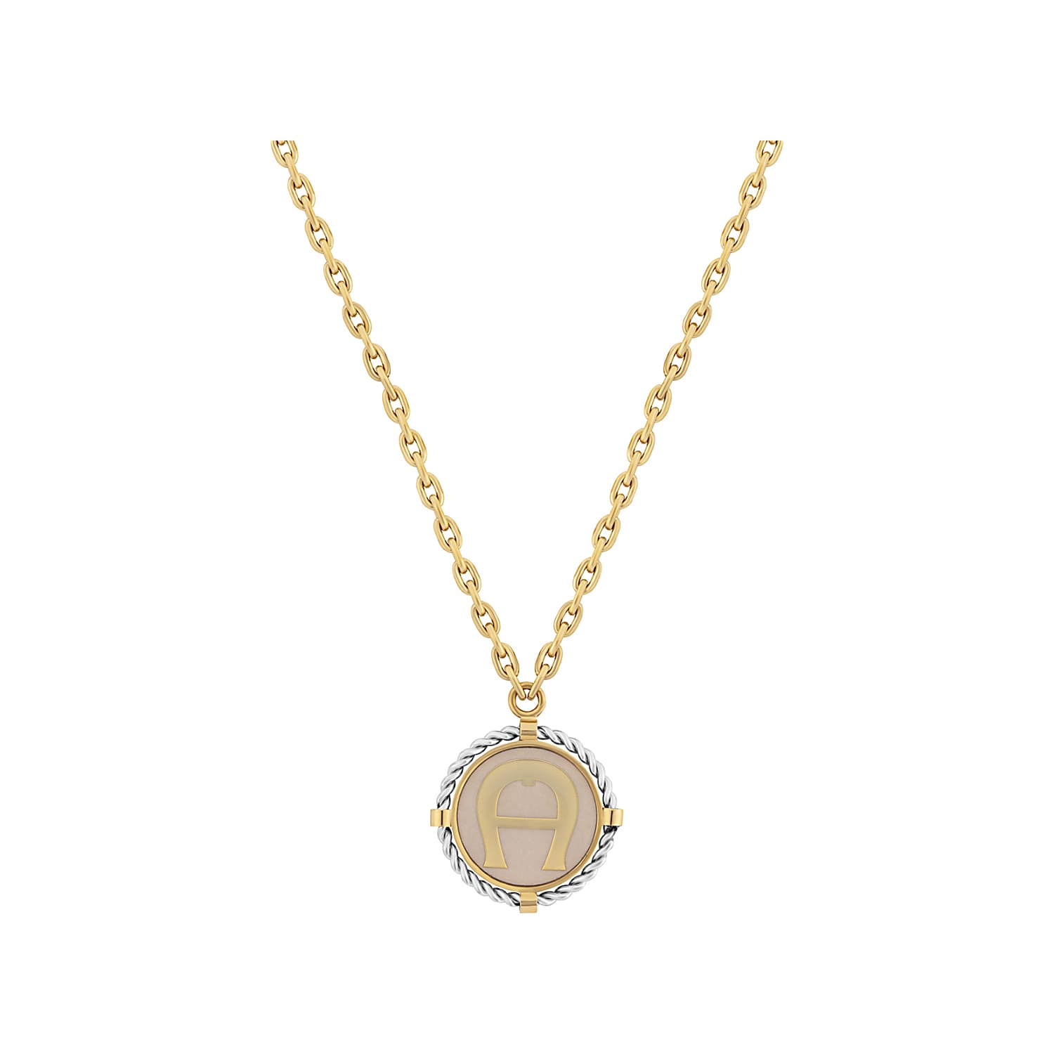 necklace gold with A-logo charm