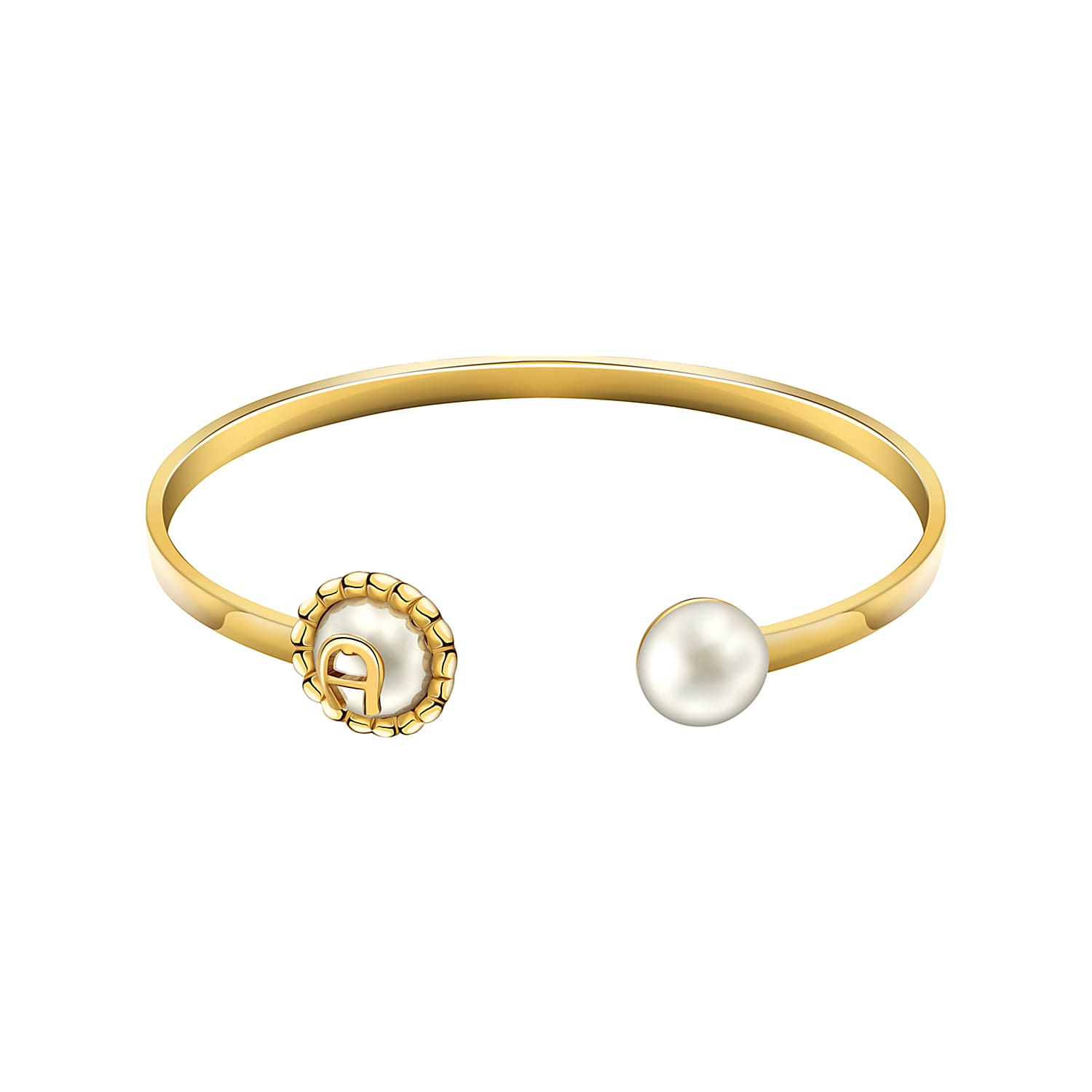Bangle with pearls and A-Logo