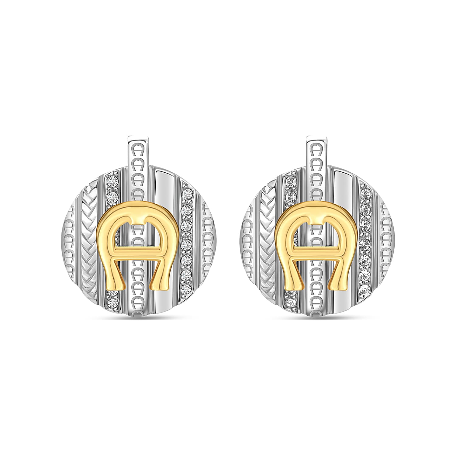 Earrings GIULIA two-tone with crystals