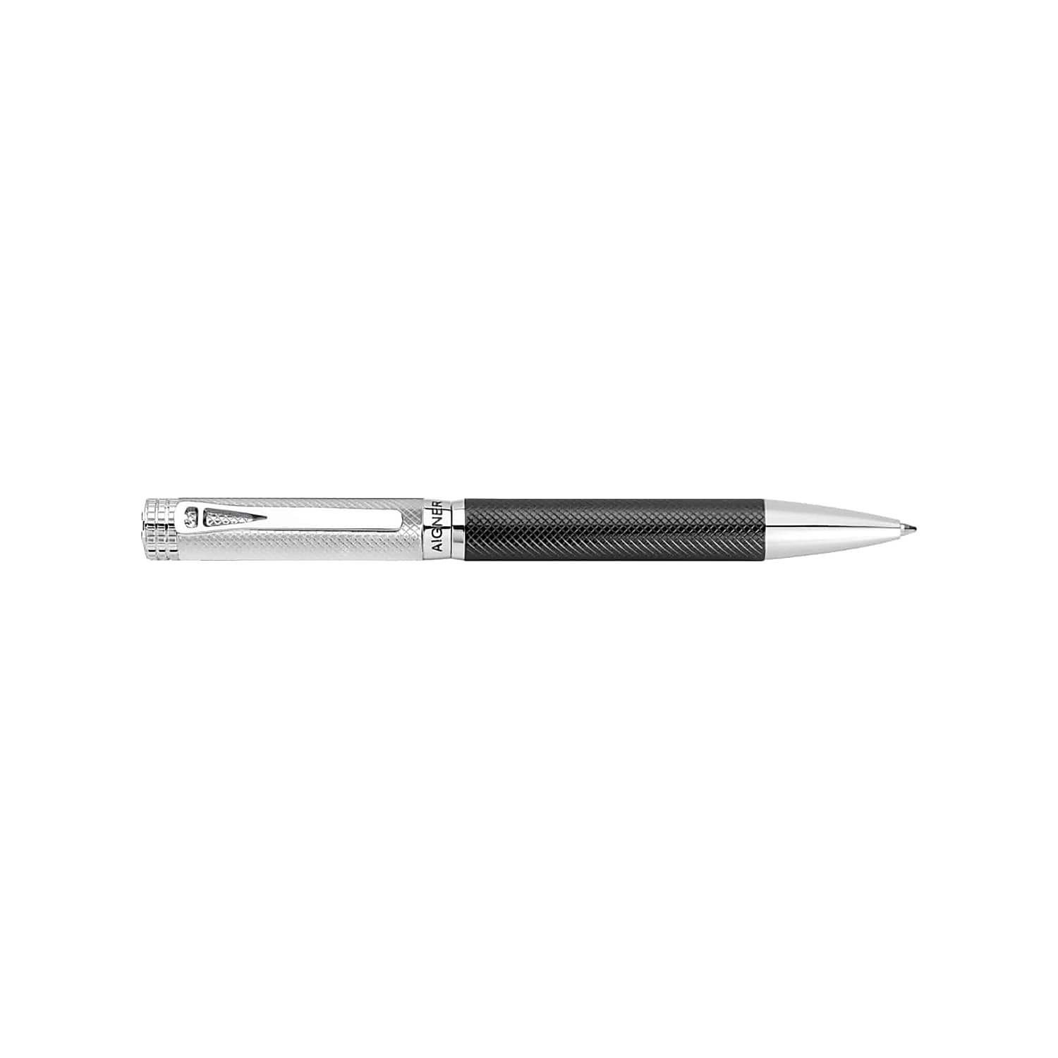 Kugelschreiber Rocco Schwarz-Silber