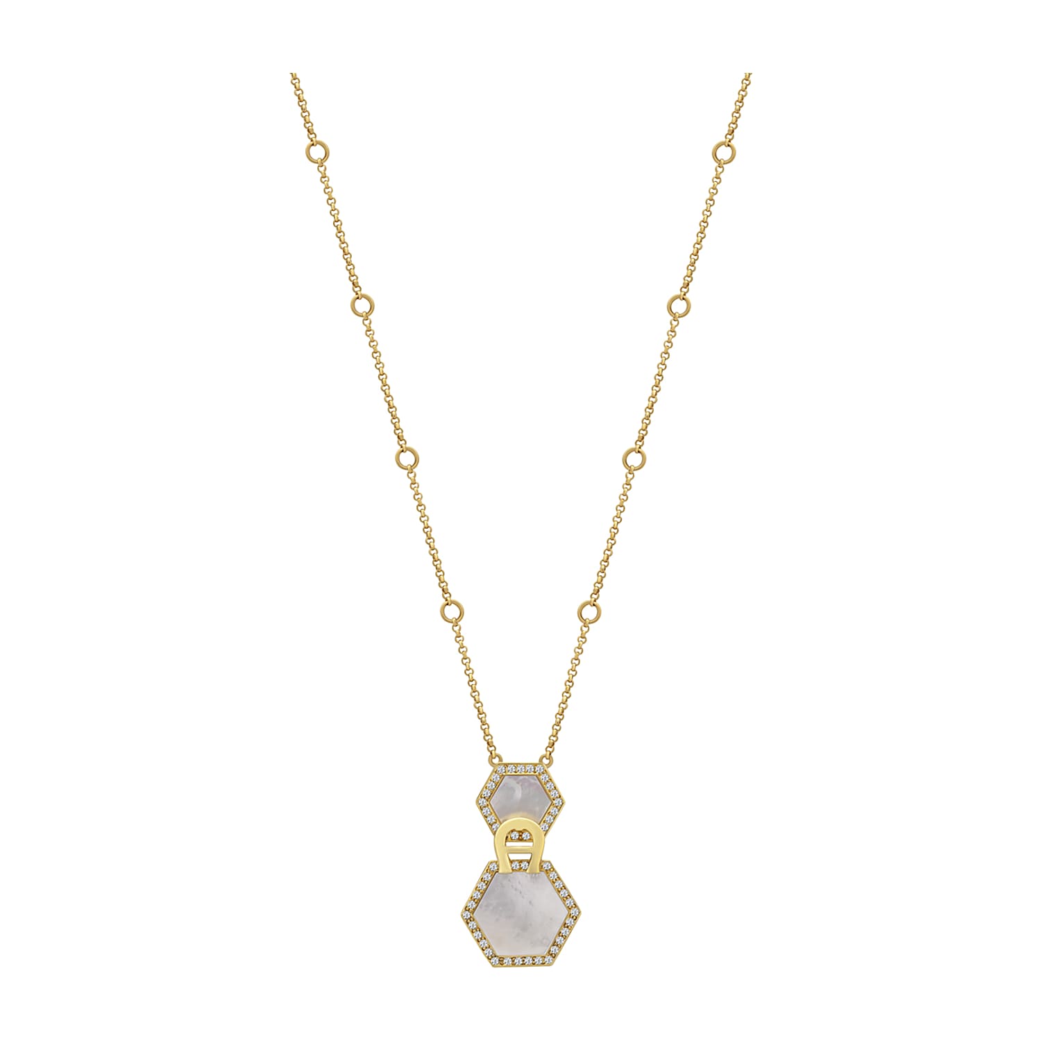 Halskette mit Hexagon Gold