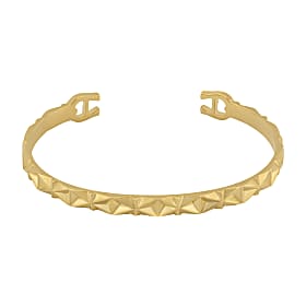 Bangle with triangle pattern and A-Logo-Ends Gold