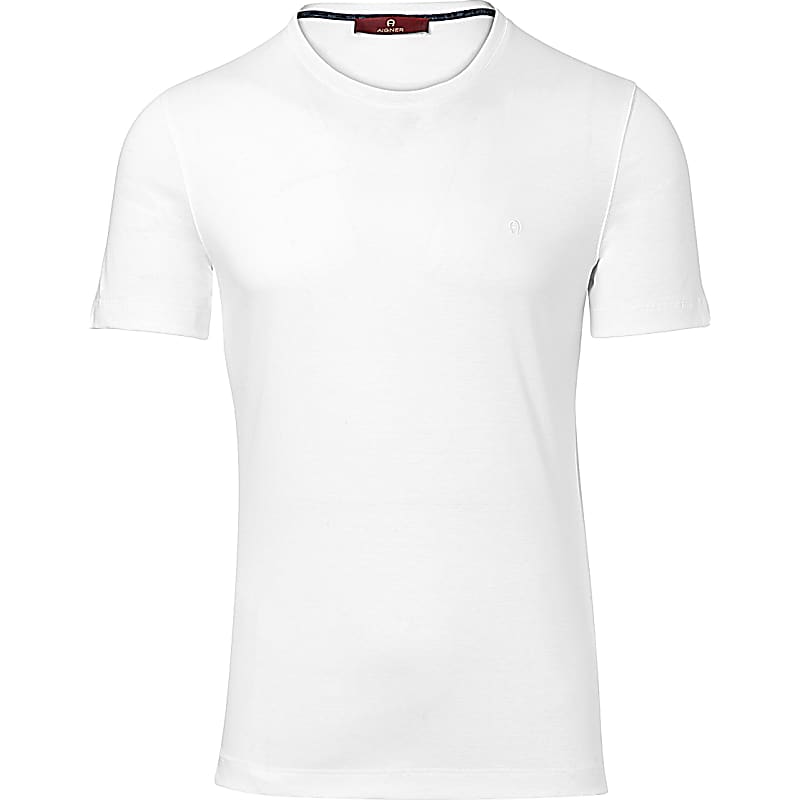 T-shirt with round neck white - Fashion 