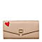 Banknote- and card case with heart sticker