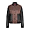 Lederblouson mit Knöpfen im all over Logo-Look