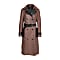 Ledertrenchcoat im Logo Look