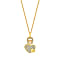 A-logo necklace with heart charm gold