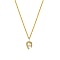 A-Logo necklace with pearl Gold