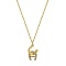 Halskette mit Hufeisen und Logo Gold