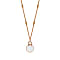 Necklace with Logo and MOP pendant Rosegold