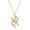 large double A-logo necklace gold