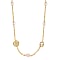 Halskette mit A-Logo und Perlen Gold